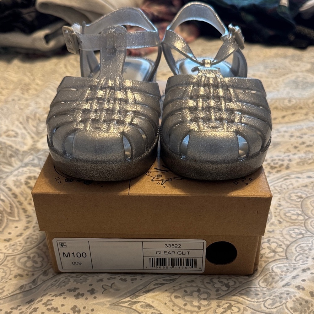 Mini Melissa Kids' Silver Jellys
